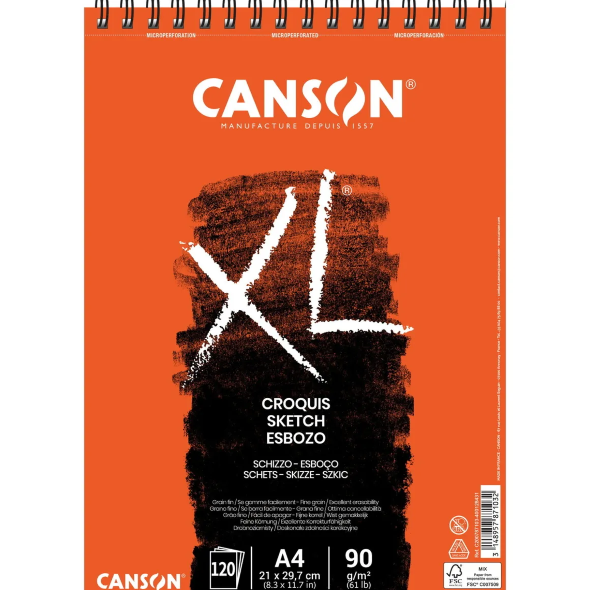 XL Croquis skisseblokk A4 90g
