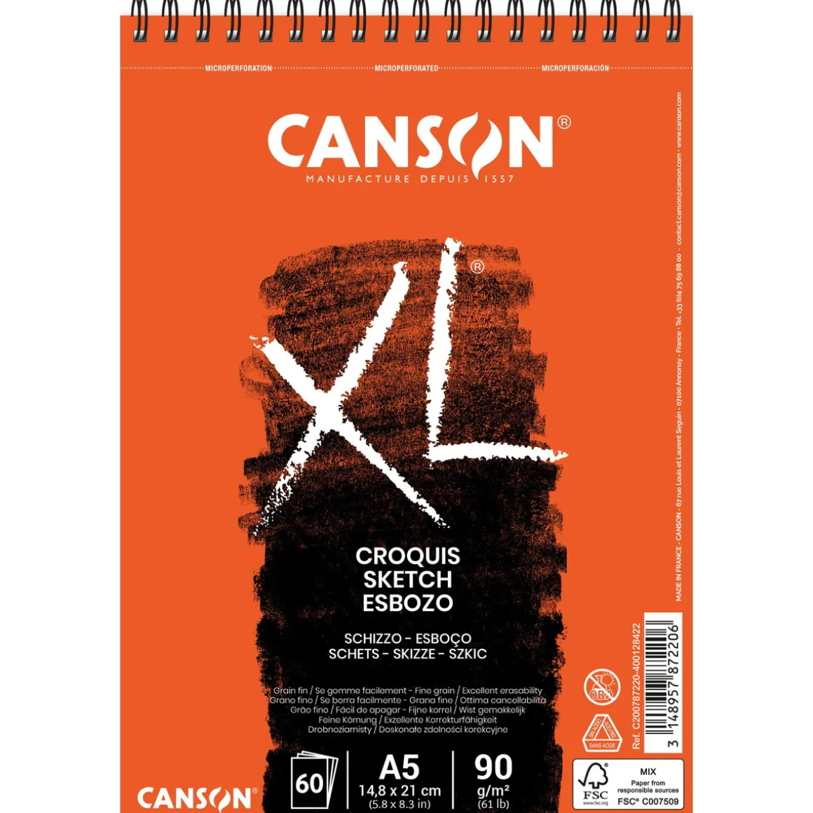 XL Croquis skisseblokk A5 90g