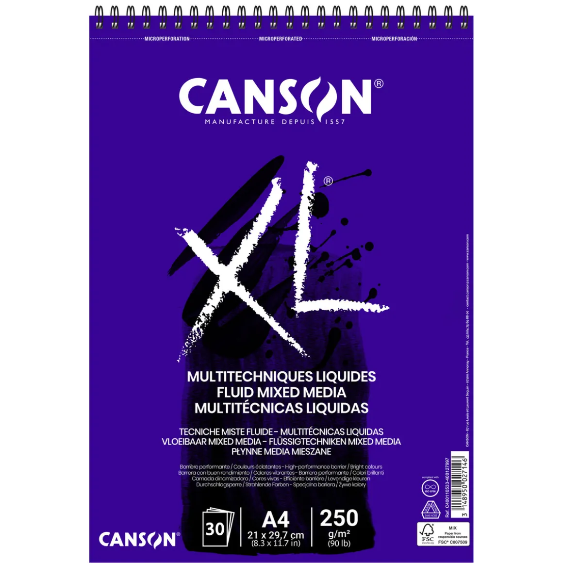 XL Fluid Media blokk A4 250 g