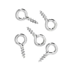 Øyeskruer 8 mm sølv 50 stk.