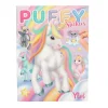 Ylvi Puffy Stickersbok med 16 sider, 1 stort ark med klistremerker og 3 ark puffy stickers